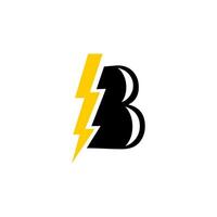 brief b storm macht logo ontwerp vector