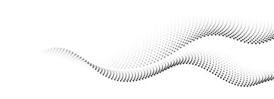 grijs en wit abstract achtergrond met vloeiende deeltjes. digitaal technologie concept vector