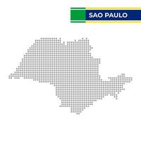stippel kaart van de staat van sao paulo in Brazilië vector