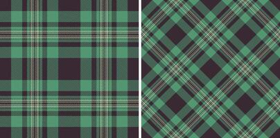 plaid naadloos van controleren kleding stof structuur met een achtergrond Schotse ruit textiel patroon. vector