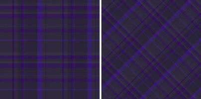 textiel structuur plaid van controleren achtergrond met een kleding stof naadloos Schotse ruit patroon. reeks in donker kleuren voor elegant sjaals voor Dames. vector