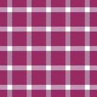 verbetering achtergrond textiel patroon, eenvoud plaid kleding stof. scherm structuur naadloos controleren Schotse ruit in roze en wit kleuren. vector