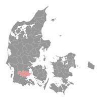 haderslev gemeente kaart, administratief divisie van Denemarken. illustratie. vector
