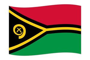 golvend vlag van de land vanuatu. illustratie. vector