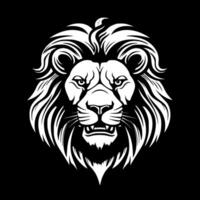 leeuw, zwart en wit illustratie vector