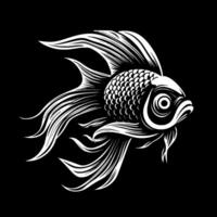 goudvis, minimalistische en gemakkelijk silhouet - illustratie vector