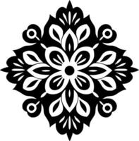 mandala, zwart en wit illustratie vector