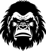 gorilla - minimalistische en vlak logo - illustratie vector