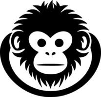 aap, zwart en wit illustratie vector