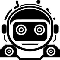 robot - minimalistische en vlak logo - illustratie vector