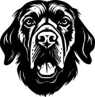 rottweiler, zwart en wit illustratie vector