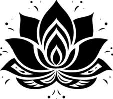 lotus bloem - minimalistische en vlak logo - illustratie vector