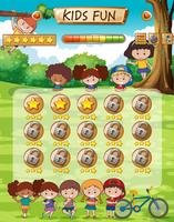 Kinderen leuke game sjabloon vector