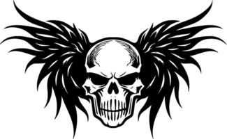 schedel met Vleugels - hoog kwaliteit logo - illustratie ideaal voor t-shirt grafisch vector