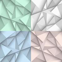 origami achtergronden in vier kleuren vector