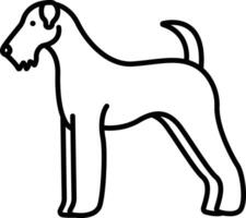 airedale hond schets illustratie vector
