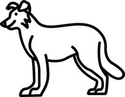grens collie hond schets illustratie vector