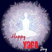 Internationale dag van yoga illustratie vector