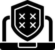 veiligheid laptop wachtwoord glyph icoon vector