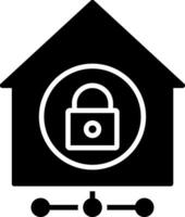 huis netwerk veiligheid glyph icoon vector