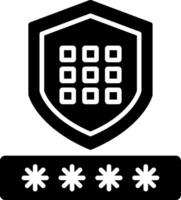 code veiligheid glyph icoon vector