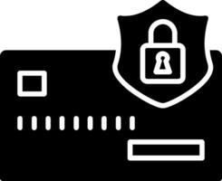 glyph-pictogram voor veilige betaling vector