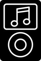 muziekspeler glyph-pictogram vector