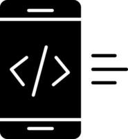 glyph-pictogram voor app-ontwikkeling vector