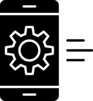 glyph-pictogram voor app-ontwikkeling vector