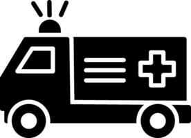 ambulance glyph icoon vector