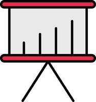 bedrijf presentatie lijn gevulde icoon vector