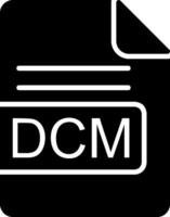 dcm het dossier formaat glyph icoon vector