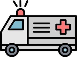 ambulance lijn gevulde icoon vector