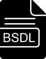 bsdl het dossier formaat glyph icoon vector