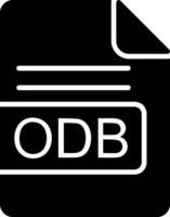 odb het dossier formaat glyph icoon vector