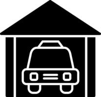 garage glyph icoon vector