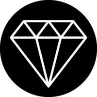 diamant glyph icoon vector
