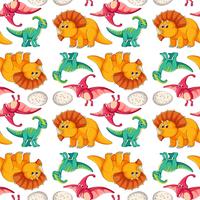Dinosaurus op naadloos patroon vector