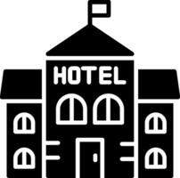 hotel glyph icoon vector