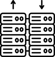 datacenter lijn icoon vector