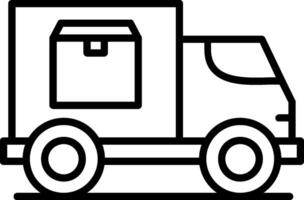 levering vrachtwagen lijn pictogram vector