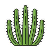 orgelpijp cactus kleur icoon. pitahaya. amerikaanse inheemse plant. tropische exotische flora. geïsoleerde vectorillustratie vector