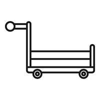 ondersteuning trolley icoon schets . solide perfect vector