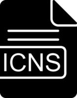 icns het dossier formaat glyph icoon vector