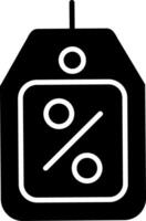 kortingsbonnen glyph icoon vector