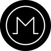 monero glyph icoon vector