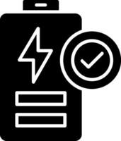 batterij glyph-pictogram vector