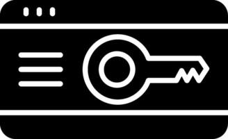 glyph-pictogram sleutelkaart vector