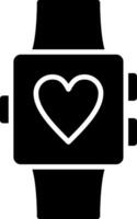 smartwatch glyph-pictogram vector