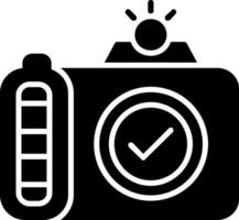 camera glyph-pictogram vector